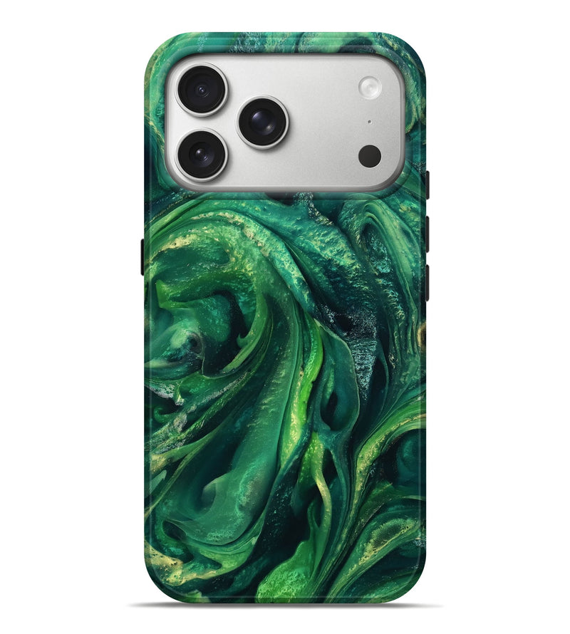 iPhone 17 Pro Max ResinArt Live Edge Phone Case - Juli (Green, 811228)