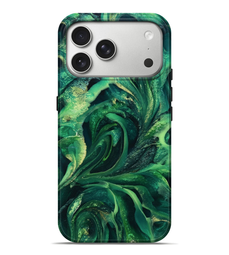 iPhone 17 Pro Max ResinArt Live Edge Phone Case - Jovanni (Green, 811230)