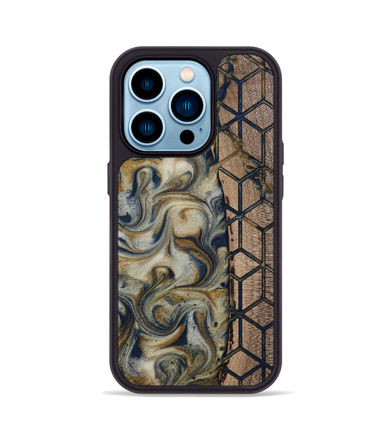 iPhone 14 Pro Wood Phone Case - Marina (Pattern, 811383)