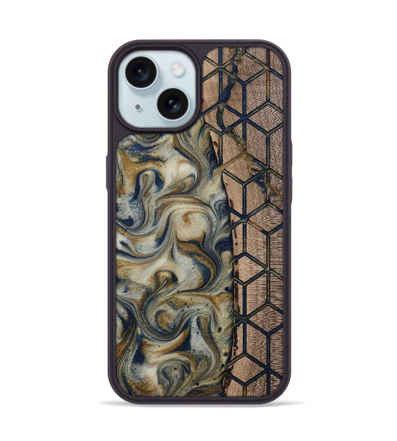 iPhone 15 Wood Phone Case - Marina (Pattern, 811383)
