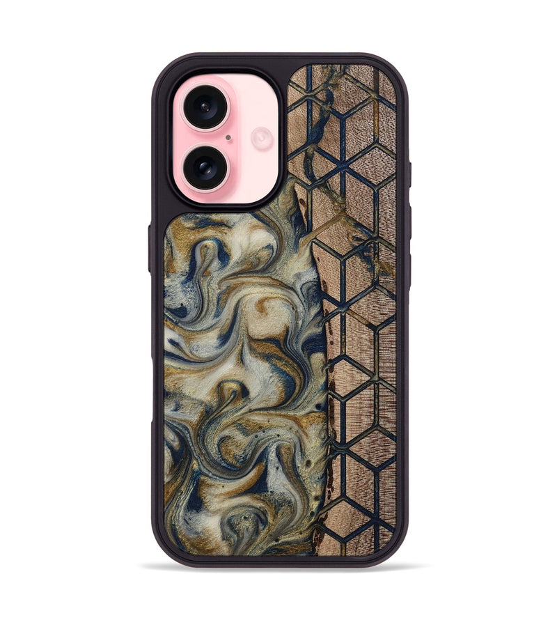 iPhone 16 Wood Phone Case - Marina (Pattern, 811383)