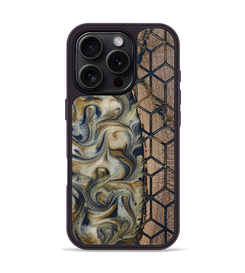 iPhone 16 Pro Wood Phone Case - Marina (Pattern, 811383)