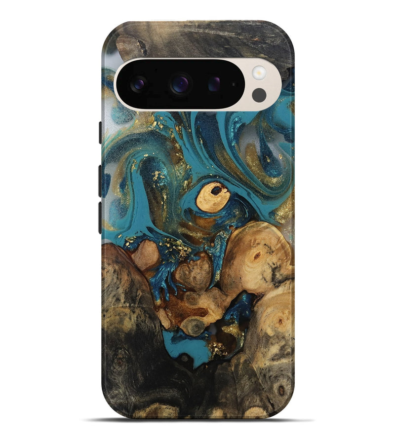 Pixel 10 Pro XL Wood Live Edge Phone Case - Malaki (Gold Flake, 811427)