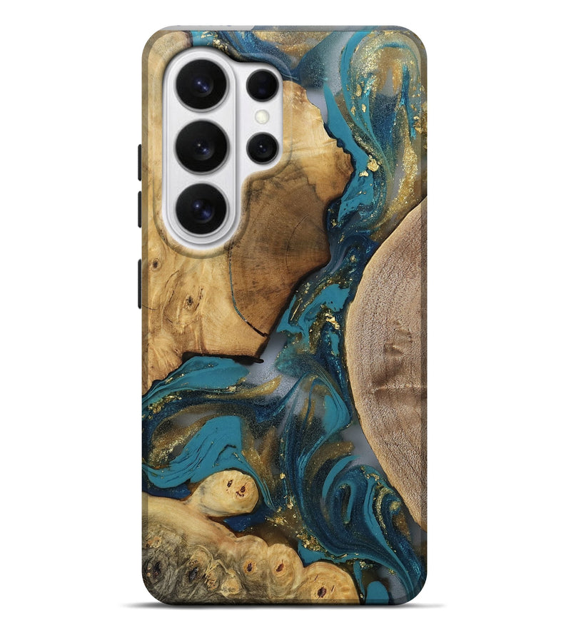 Galaxy S26 Ultra Wood Live Edge Phone Case - Birdie (Gold Flake, 811443)