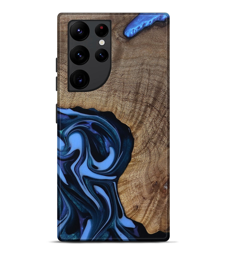 Galaxy S22 Ultra Wood Live Edge Phone Case - Perley (Blue, 811448)