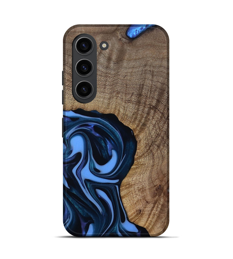 Galaxy S23 Wood Live Edge Phone Case - Perley (Blue, 811448)