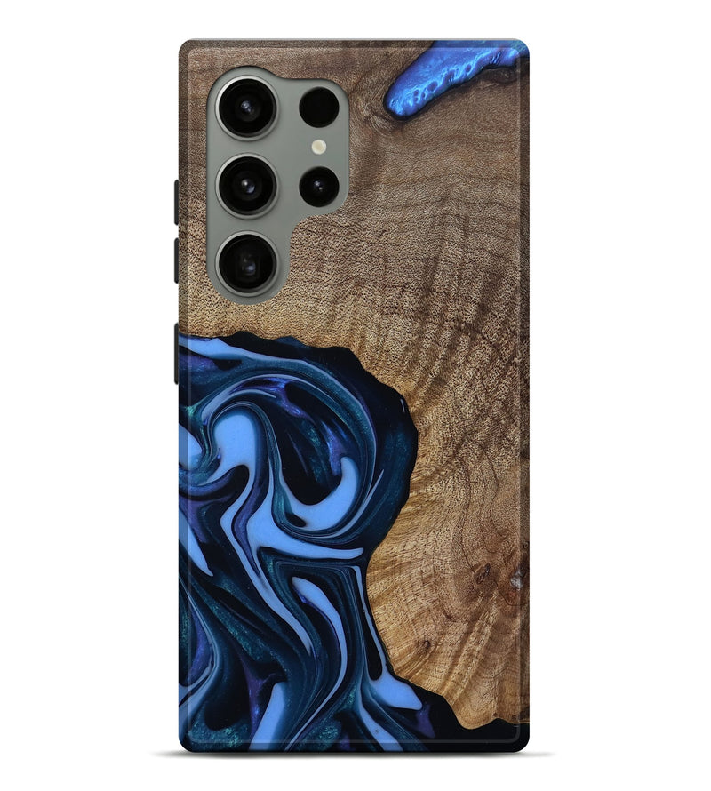 Galaxy S24 Ultra Wood Live Edge Phone Case - Perley (Blue, 811448)