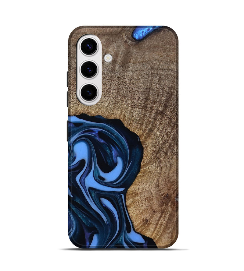 Galaxy S25 Wood Live Edge Phone Case - Perley (Blue, 811448)
