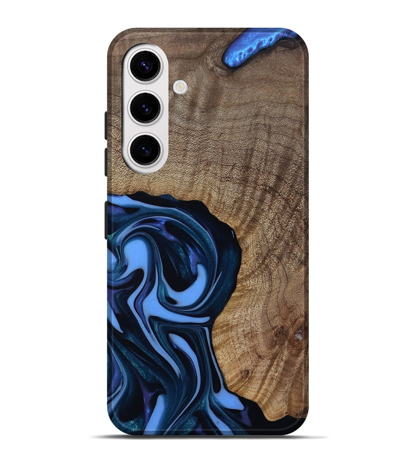 Galaxy S25 Plus Wood Live Edge Phone Case - Perley (Blue, 811448)