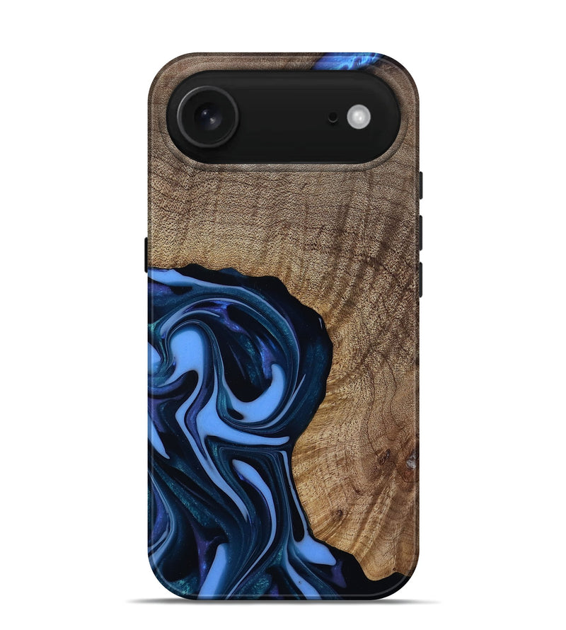 iPhone 17 Air Wood Live Edge Phone Case - Perley (Blue, 811448)