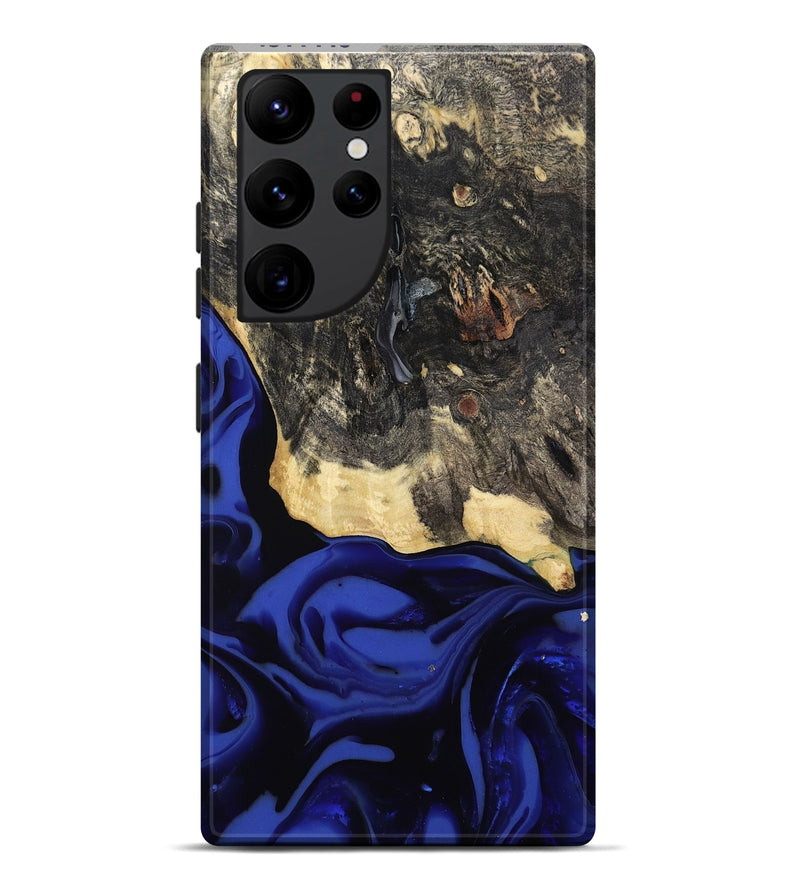 Galaxy S22 Ultra Wood Live Edge Phone Case - Dania (Blue, 811449)