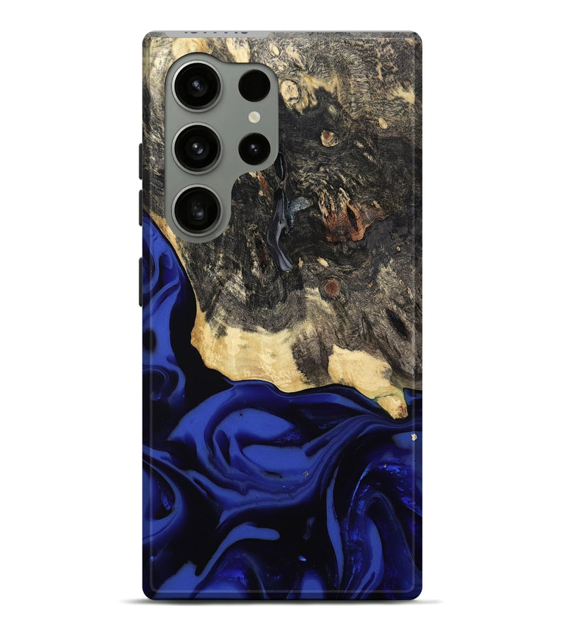 Galaxy S24 Ultra Wood Live Edge Phone Case - Dania (Blue, 811449)