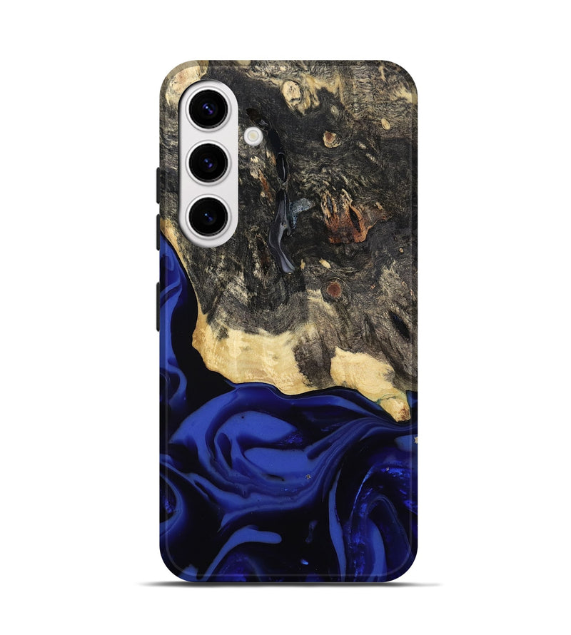Galaxy S25 Wood Live Edge Phone Case - Dania (Blue, 811449)