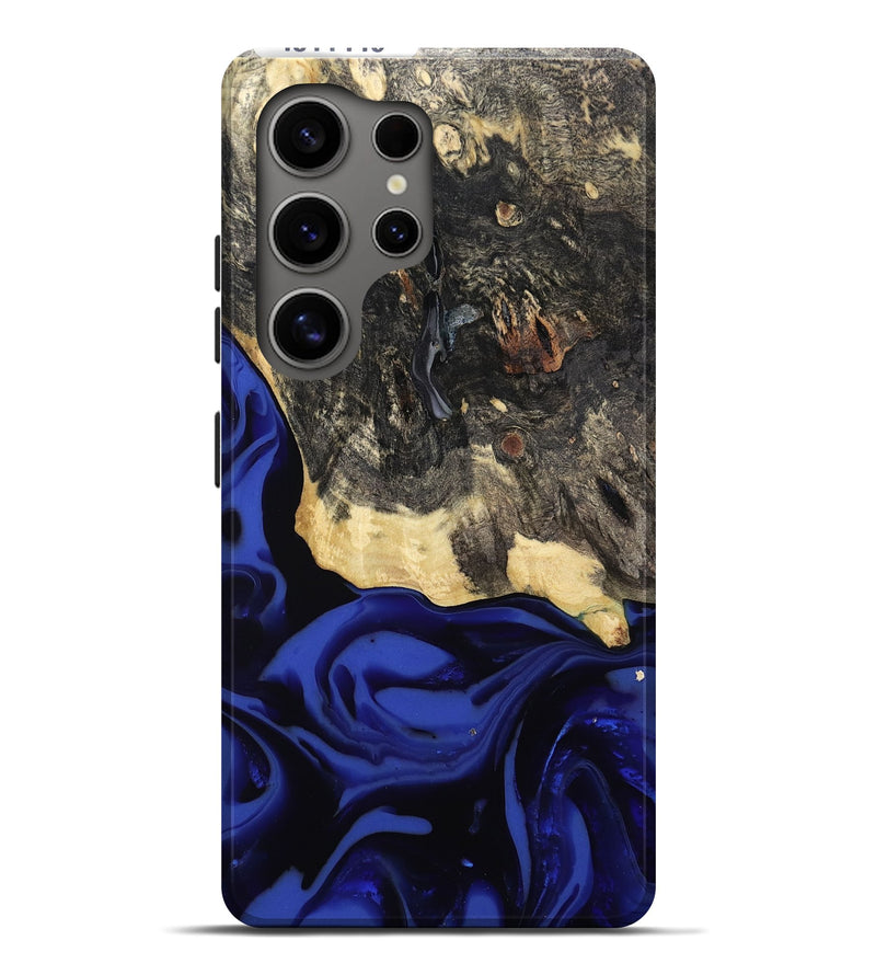 Galaxy S25 Ultra Wood Live Edge Phone Case - Dania (Blue, 811449)