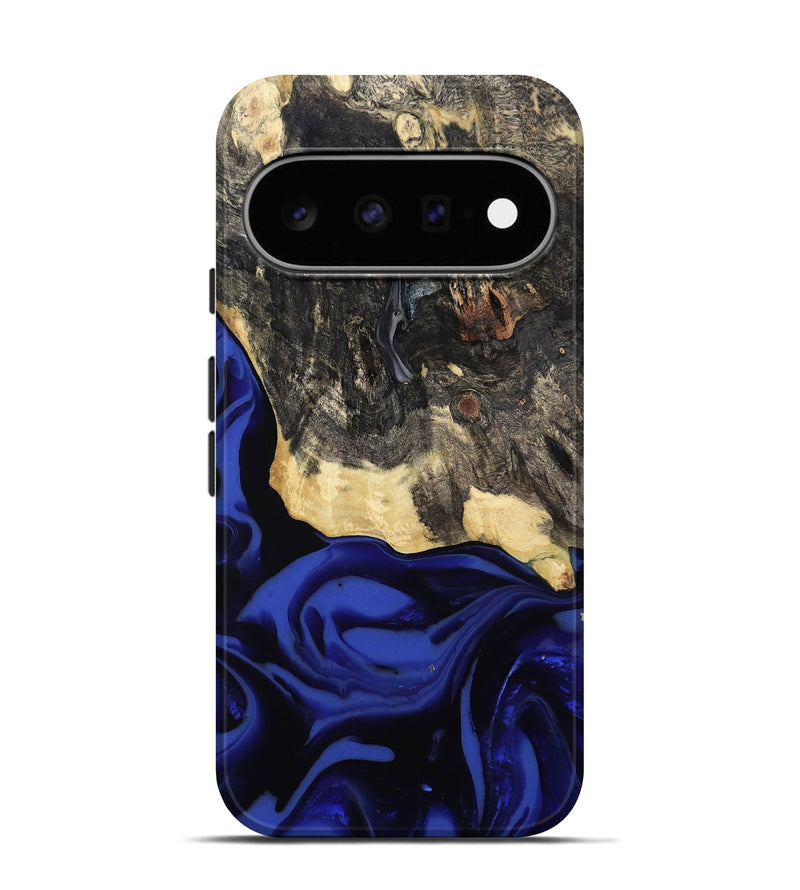 Pixel 11 Pro Wood Live Edge Phone Case - Dania (Blue, 811449)