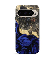 Pixel 9 Pro Wood Live Edge Phone Case - Dania (Blue, 811449)