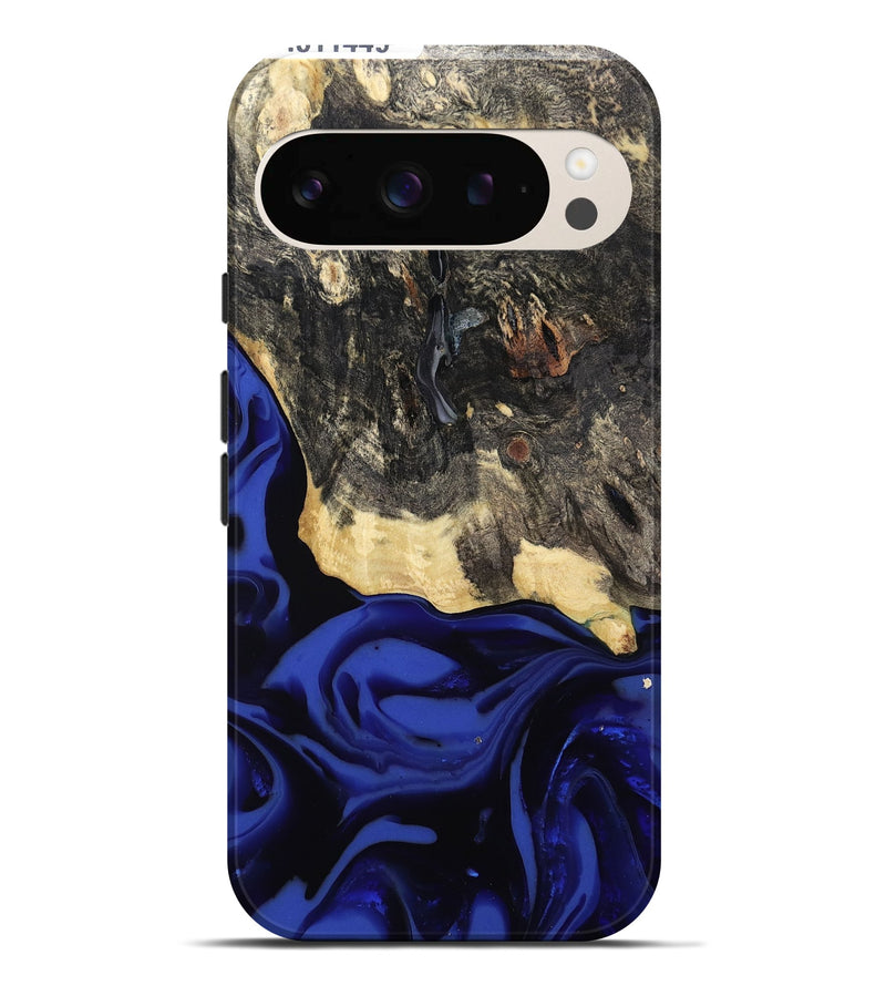 Pixel 9 Pro XL Wood Live Edge Phone Case - Dania (Blue, 811449)