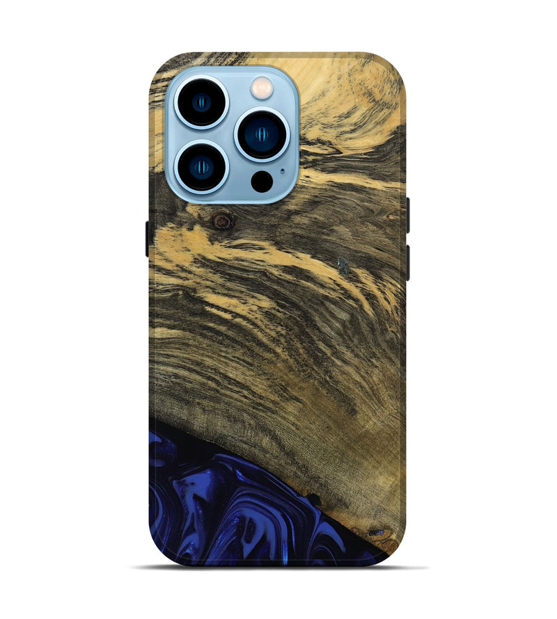 iPhone 14 Pro Wood Live Edge Phone Case - Max (Blue, 811455)
