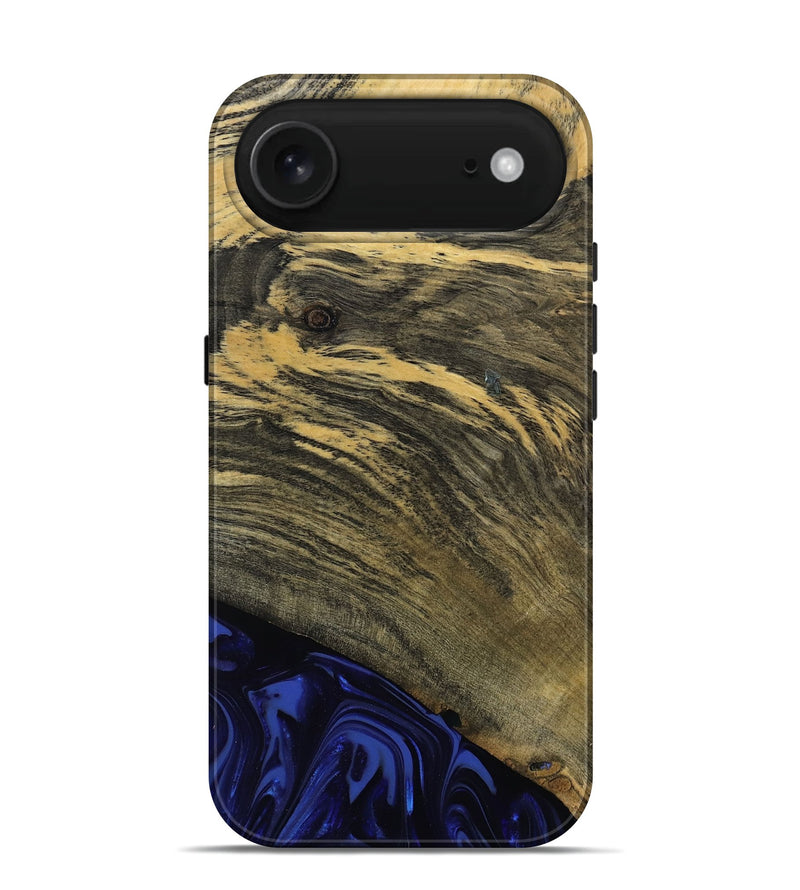 iPhone 17 Air Wood Live Edge Phone Case - Max (Blue, 811455)
