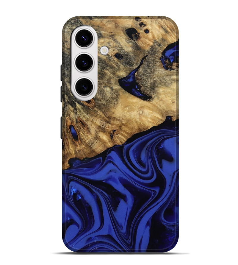 Galaxy S25 Plus Wood Live Edge Phone Case - Marla (Blue, 811458)