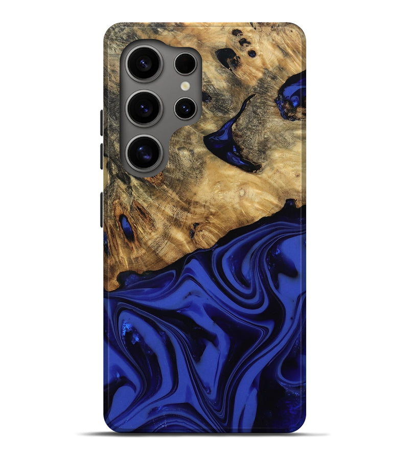 Galaxy S25 Ultra Wood Live Edge Phone Case - Marla (Blue, 811458)