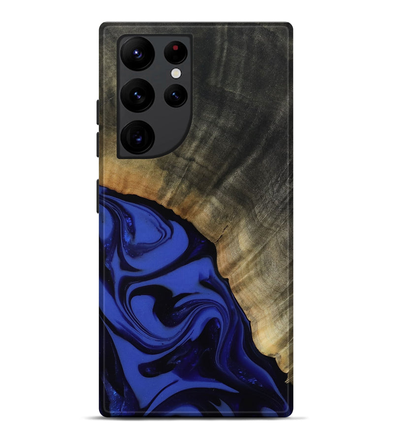 Galaxy S22 Ultra Wood Live Edge Phone Case - Kenneth (Blue, 811464)