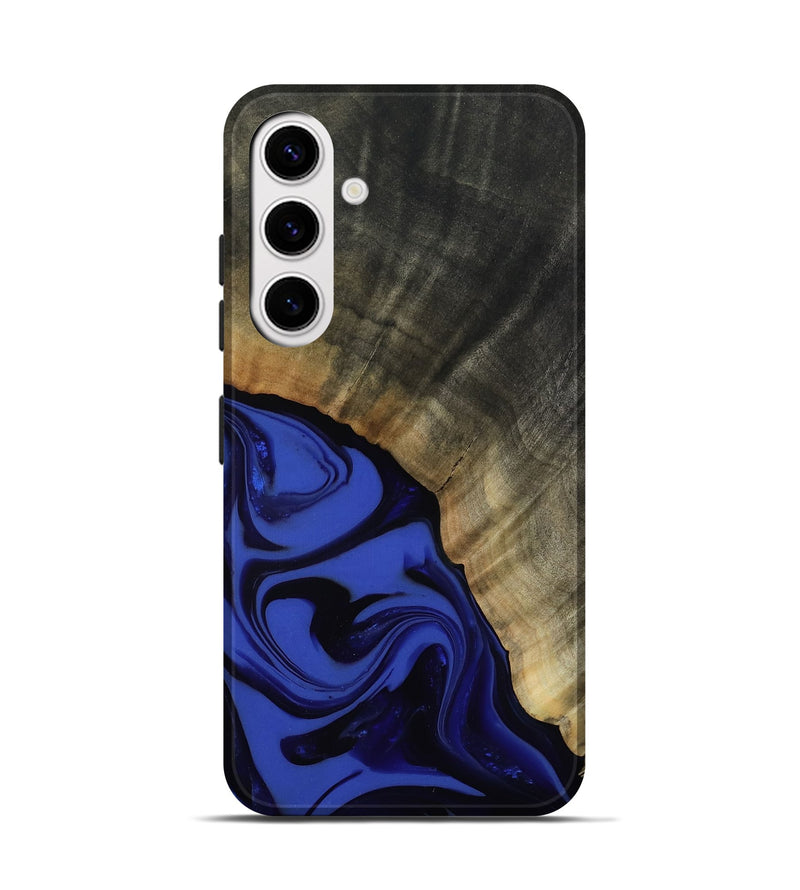 Galaxy S25 Wood Live Edge Phone Case - Kenneth (Blue, 811464)