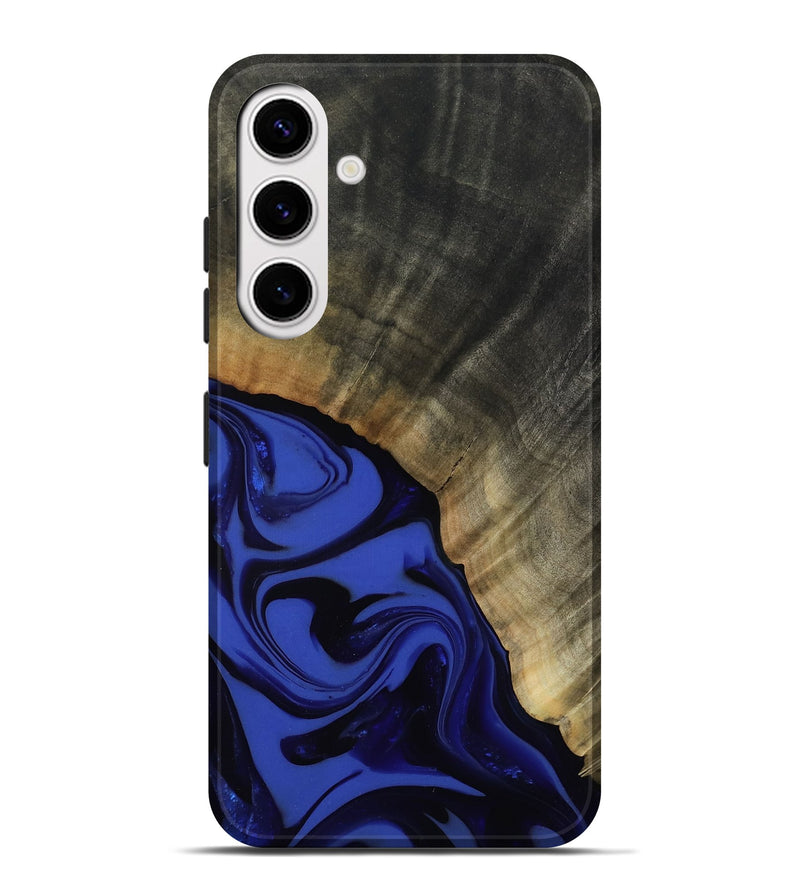 Galaxy S25 Plus Wood Live Edge Phone Case - Kenneth (Blue, 811464)