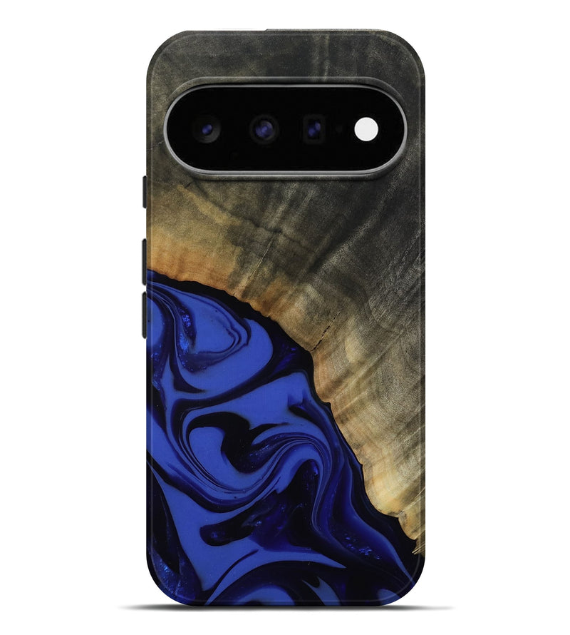 Pixel 11 Pro XL Wood Live Edge Phone Case - Kenneth (Blue, 811464)
