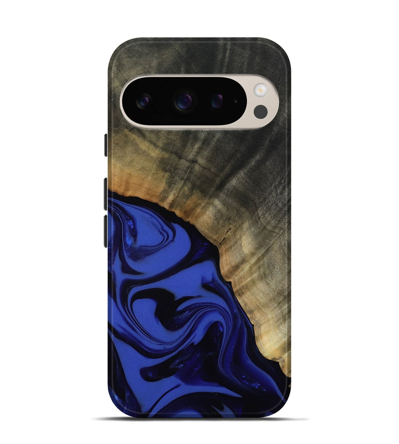 Pixel 9 Wood Live Edge Phone Case - Kenneth (Blue, 811464)