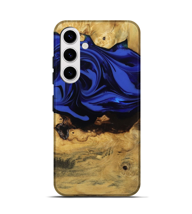 Galaxy S25 Wood Live Edge Phone Case - Percy (Blue, 811466)