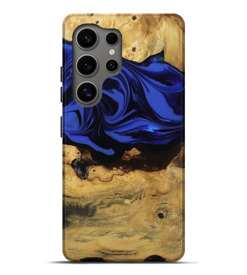 Galaxy S25 Ultra Wood Live Edge Phone Case - Percy (Blue, 811466)