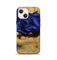 iPhone 13 mini Wood Live Edge Phone Case - Percy (Blue, 811466)