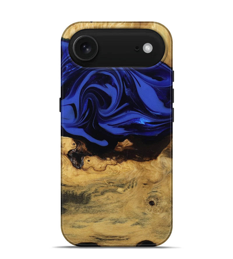 iPhone 17 Air Wood Live Edge Phone Case - Percy (Blue, 811466)
