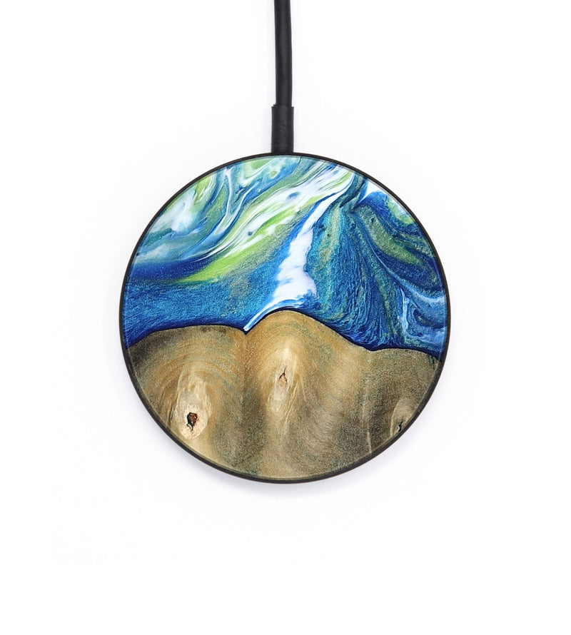 Circle Wood Wireless Charger - Zaniyah (Blue, 811476)