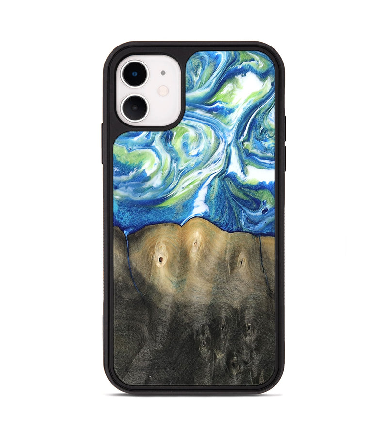 iPhone 11 Wood Phone Case - Zaniyah (Blue, 811476)