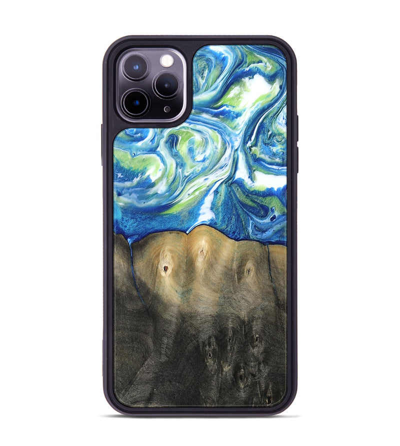 iPhone 11 Pro Max Wood Phone Case - Zaniyah (Blue, 811476)