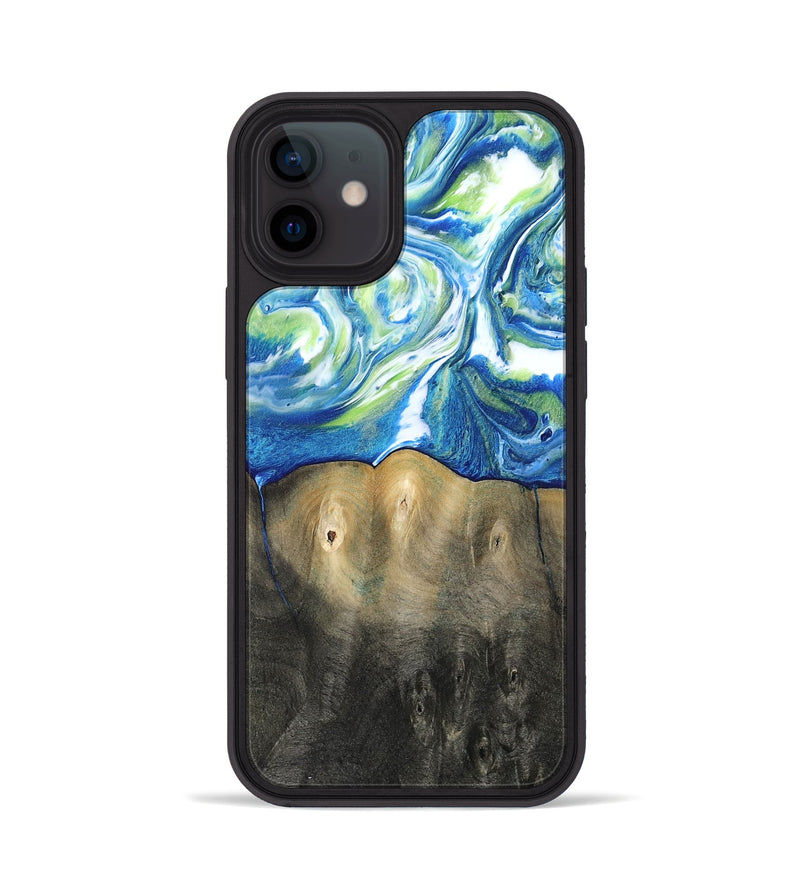 iPhone 12 Wood Phone Case - Zaniyah (Blue, 811476)