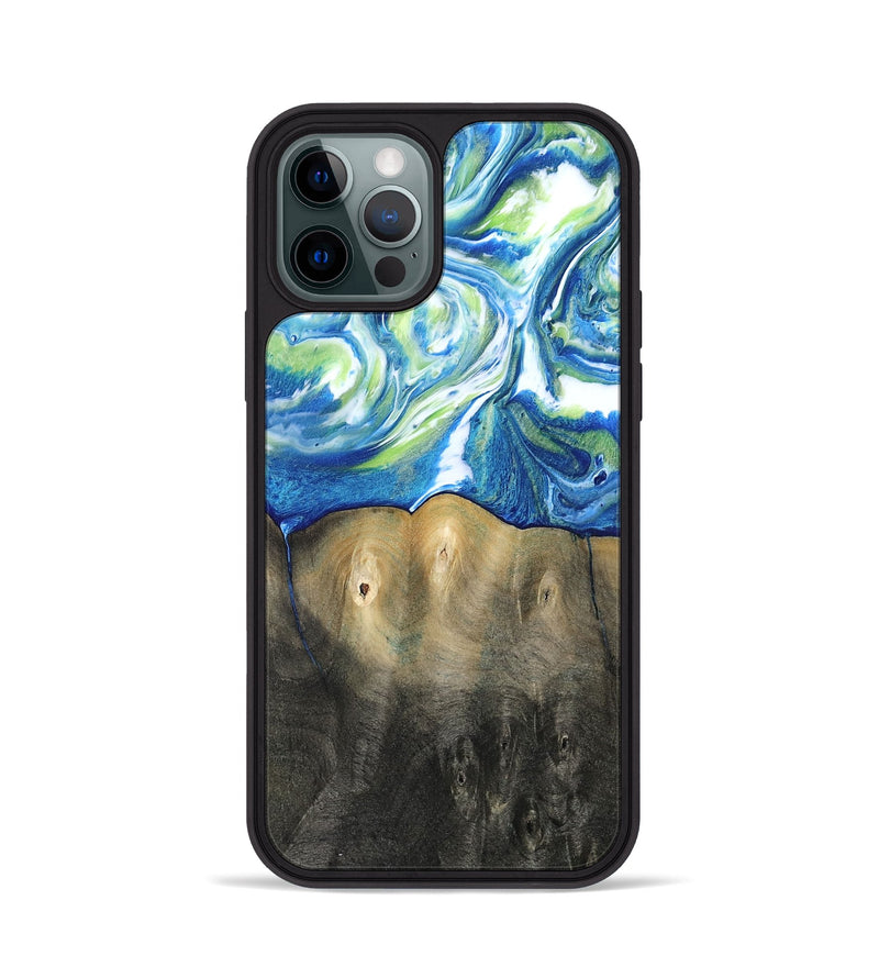 iPhone 12 Pro Wood Phone Case - Zaniyah (Blue, 811476)