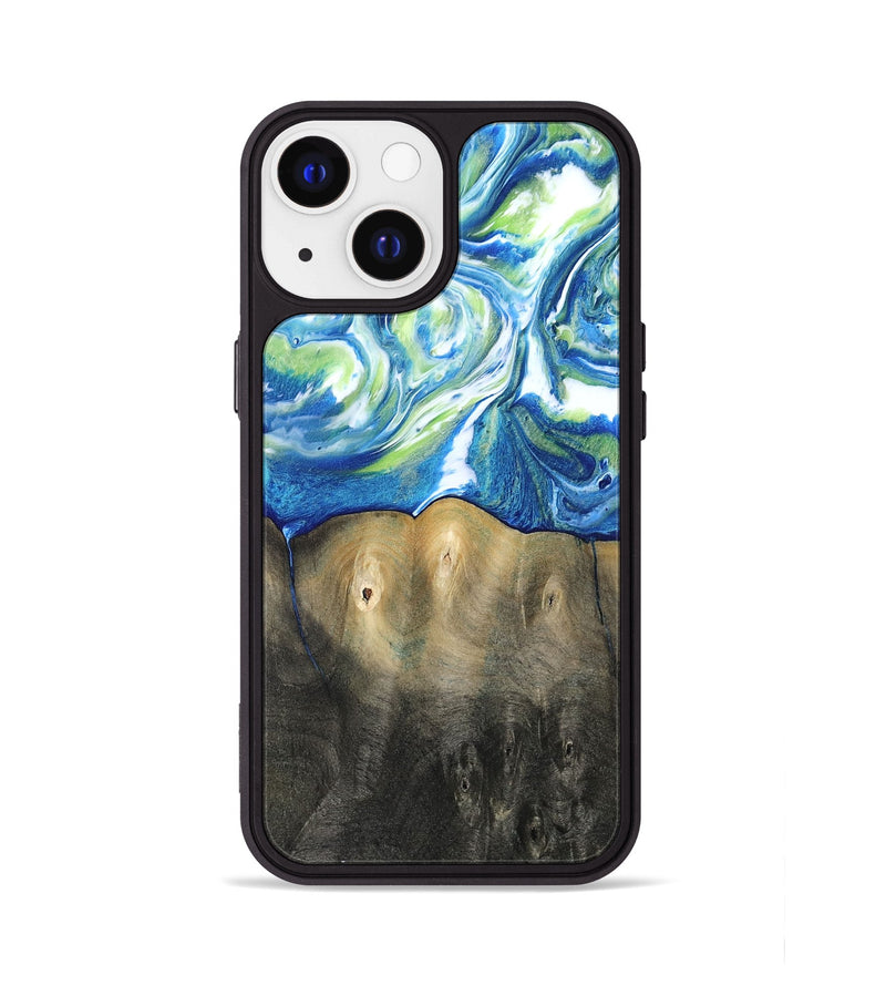 iPhone 13 Wood Phone Case - Zaniyah (Blue, 811476)