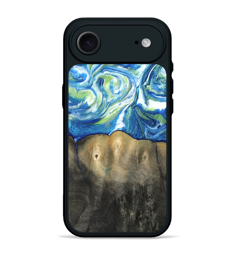 iPhone 17 Air Wood Phone Case - Zaniyah (Blue, 811476)