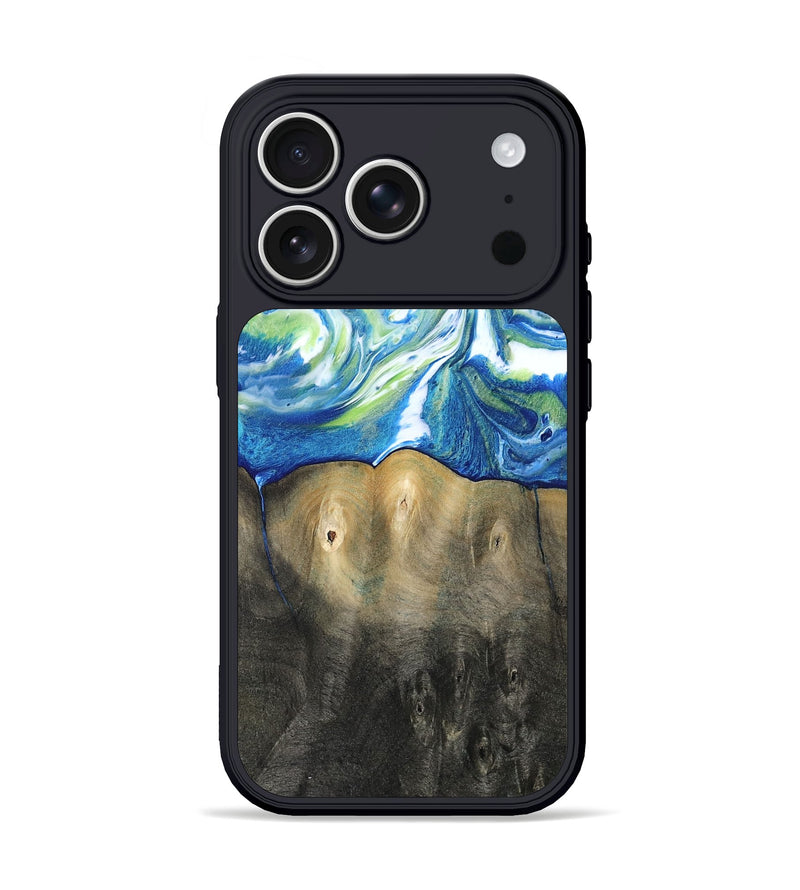 iPhone 17 Pro Wood Phone Case - Zaniyah (Blue, 811476)
