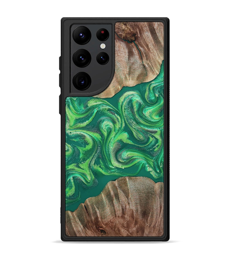 Galaxy S22 Ultra Wood Phone Case - Izan (Green, 811559)