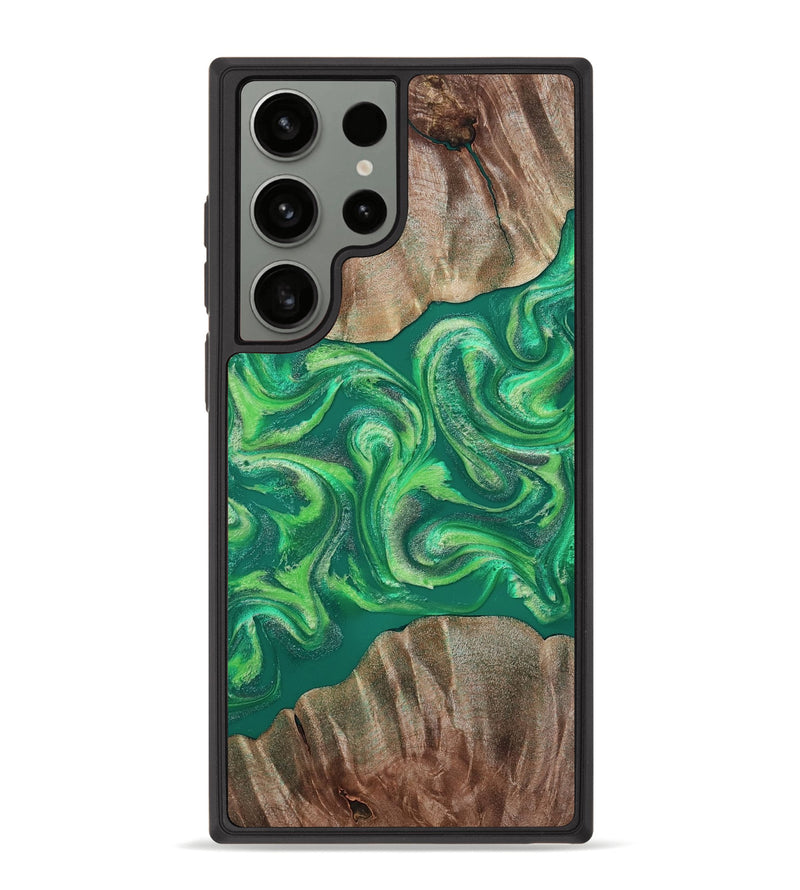 Galaxy S23 Ultra Wood Phone Case - Izan (Green, 811559)