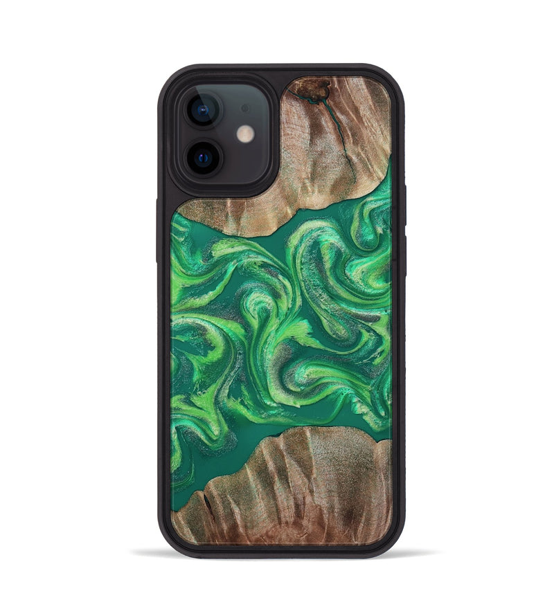 iPhone 12 Wood Phone Case - Izan (Green, 811559)
