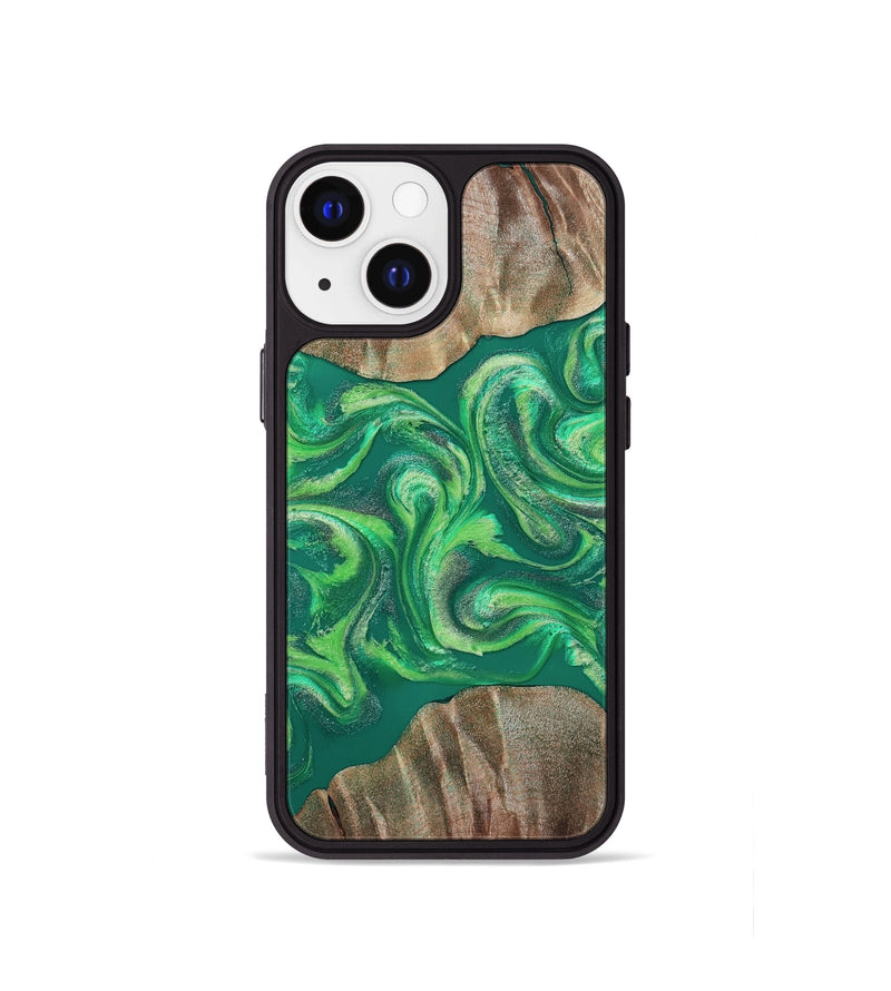iPhone 13 mini Wood Phone Case - Izan (Green, 811559)