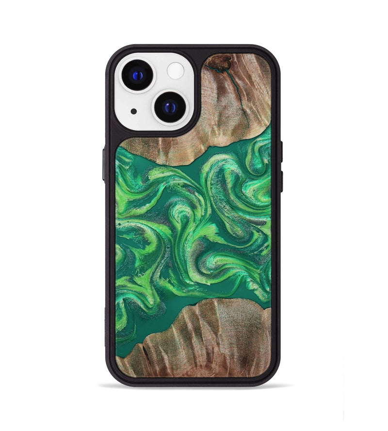 iPhone 13 Wood Phone Case - Izan (Green, 811559)