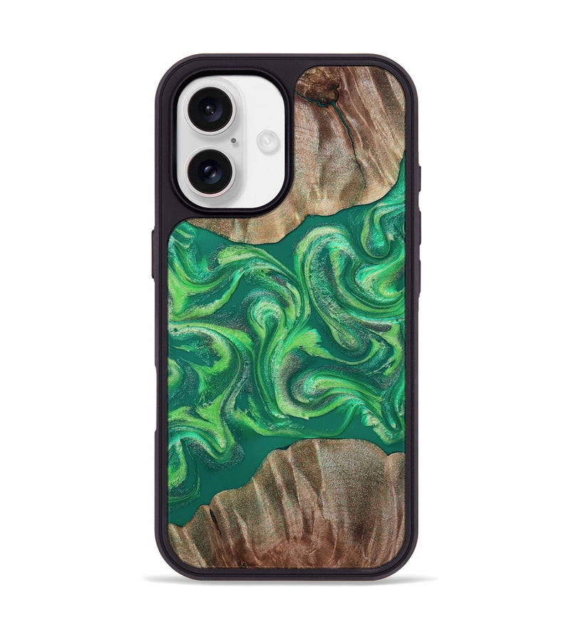 iPhone 17 Wood Phone Case - Izan (Green, 811559)