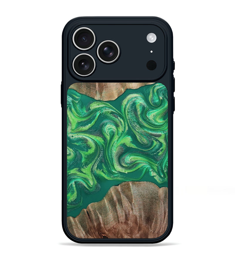 iPhone 17 Pro Max Wood Phone Case - Izan (Green, 811559)