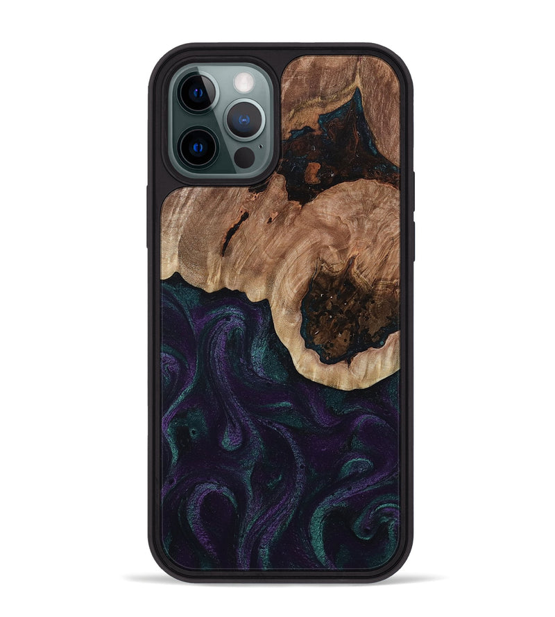 iPhone 12 Pro Max Wood Phone Case - Elyse (Green, 811564)
